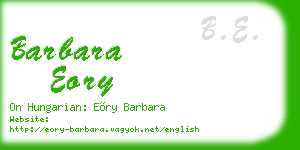 barbara eory business card